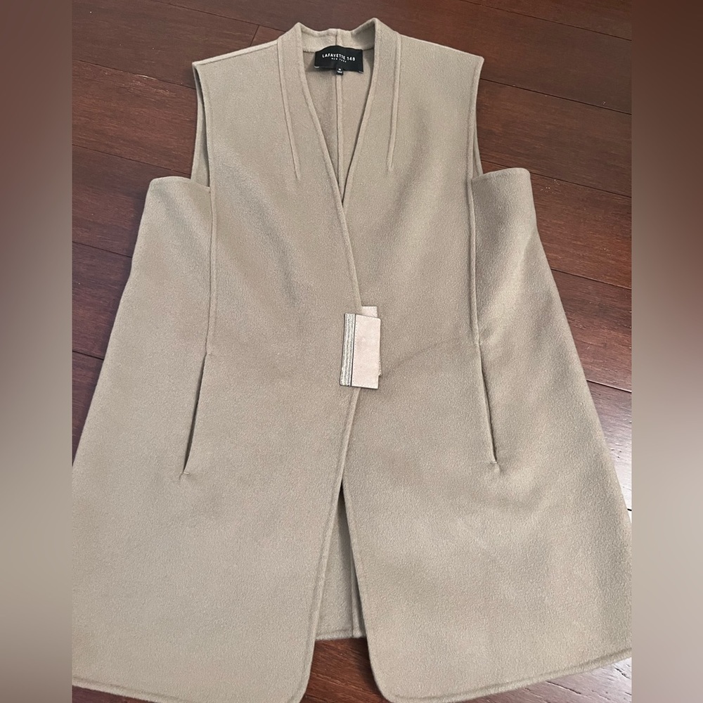 Lafayette 148 NY Long 100% cashmere vest